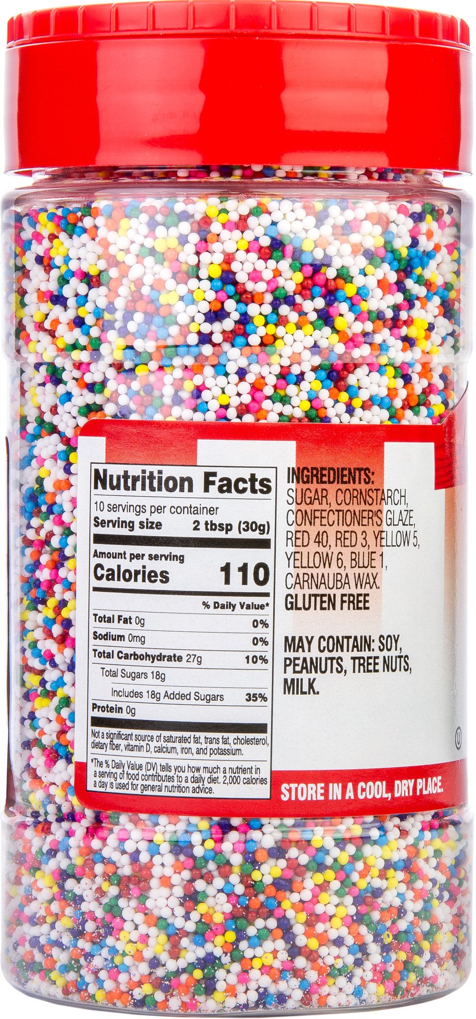 Betty Crocker Parlor Perfect Rainbow Nonpareils on ice cream for fun texture.