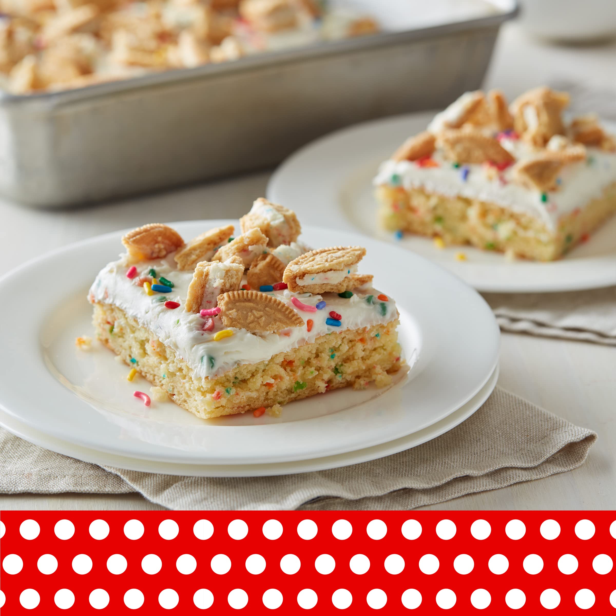 Betty Crocker Rainbow Chip Frosting on cupcakes adds colorful, family-friendly fun.