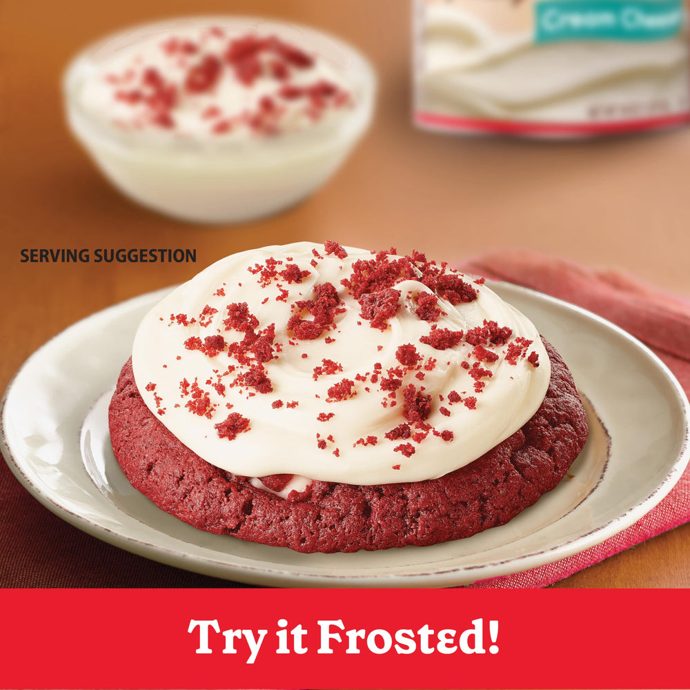 Betty Crocker Red Velvet cookies baking in oven with inviting aroma