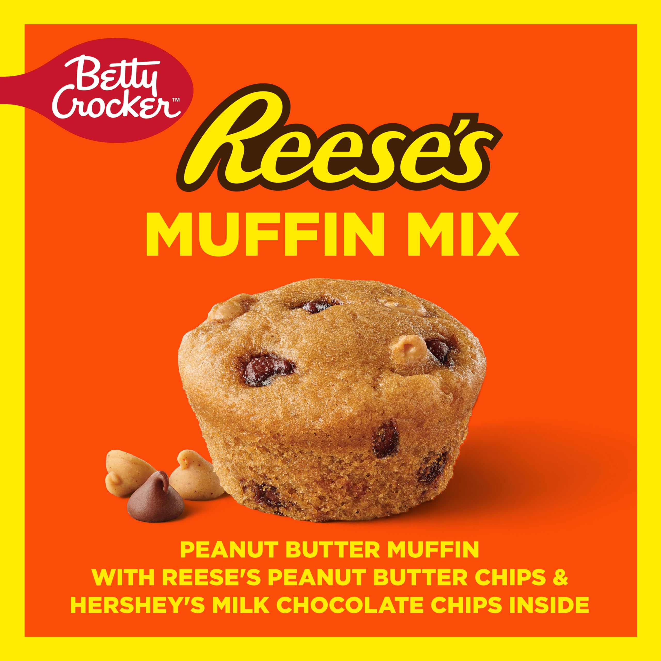 Betty Crocker REESE'S Muffin Mix muffins steaming from the oven for a cozy breakfast.
