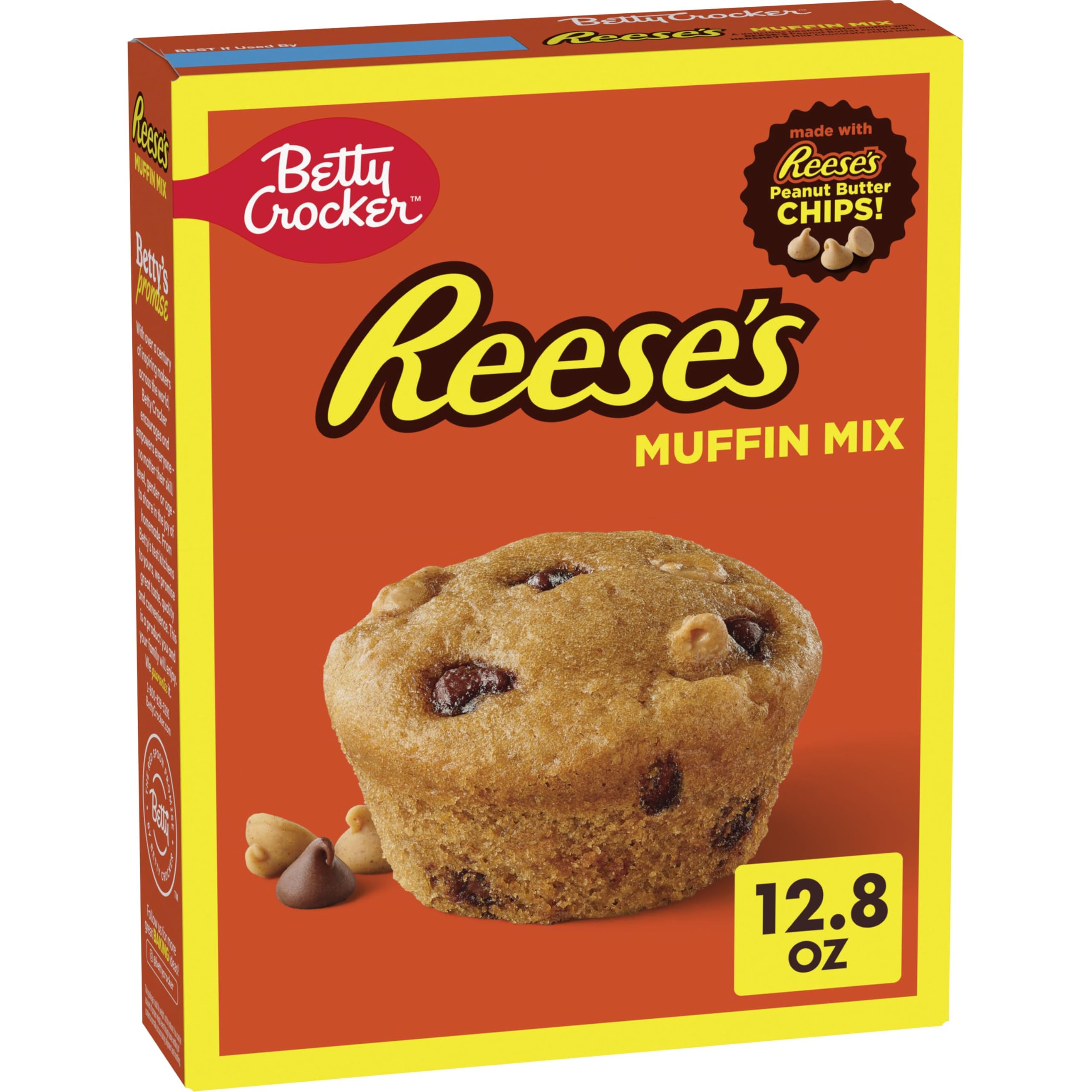 Betty Crocker REESE'S Peanut Butter Muffin Mix front packaging for quick, delicious breakfast.