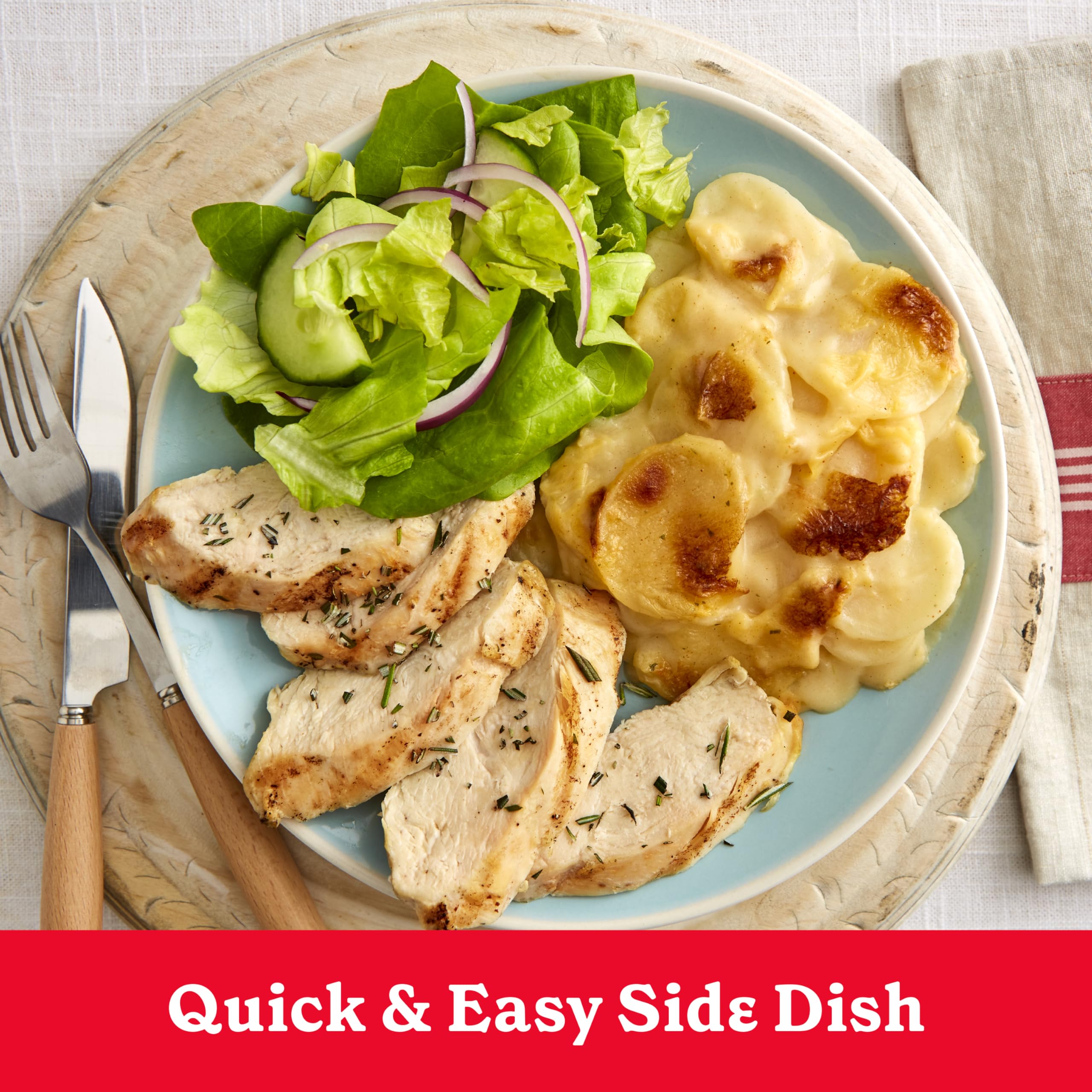 Pantry staple Betty Crocker Scalloped Potatoes keeps a side ready
