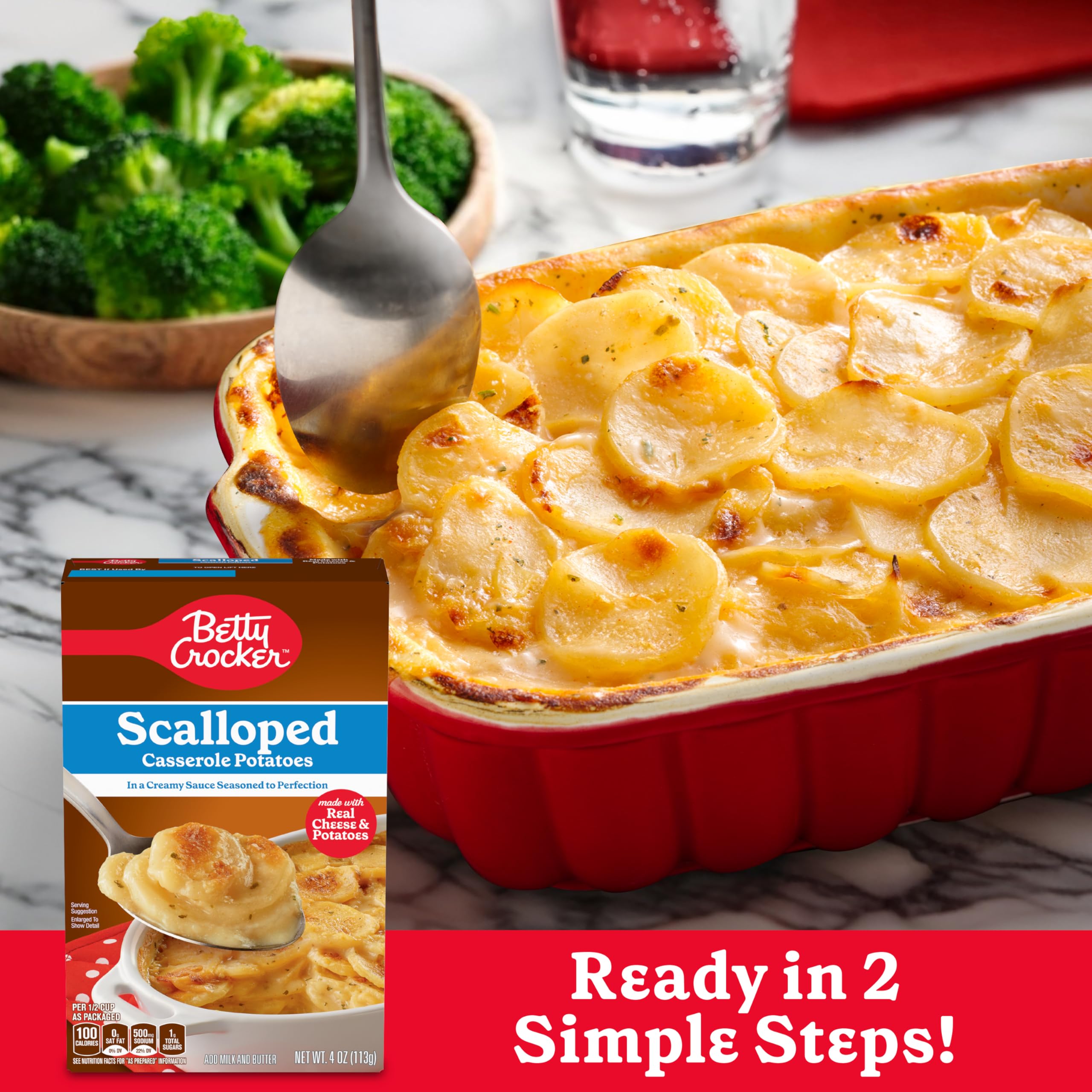 Real cheese closeup in Betty Crocker Scalloped Potatoes