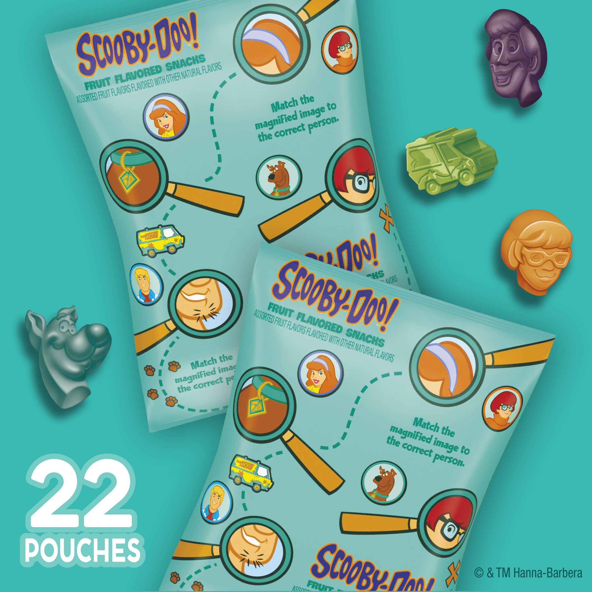 Scooby-Doo Fruit Flavored Snacks nutrition panel highlights vitamin C.