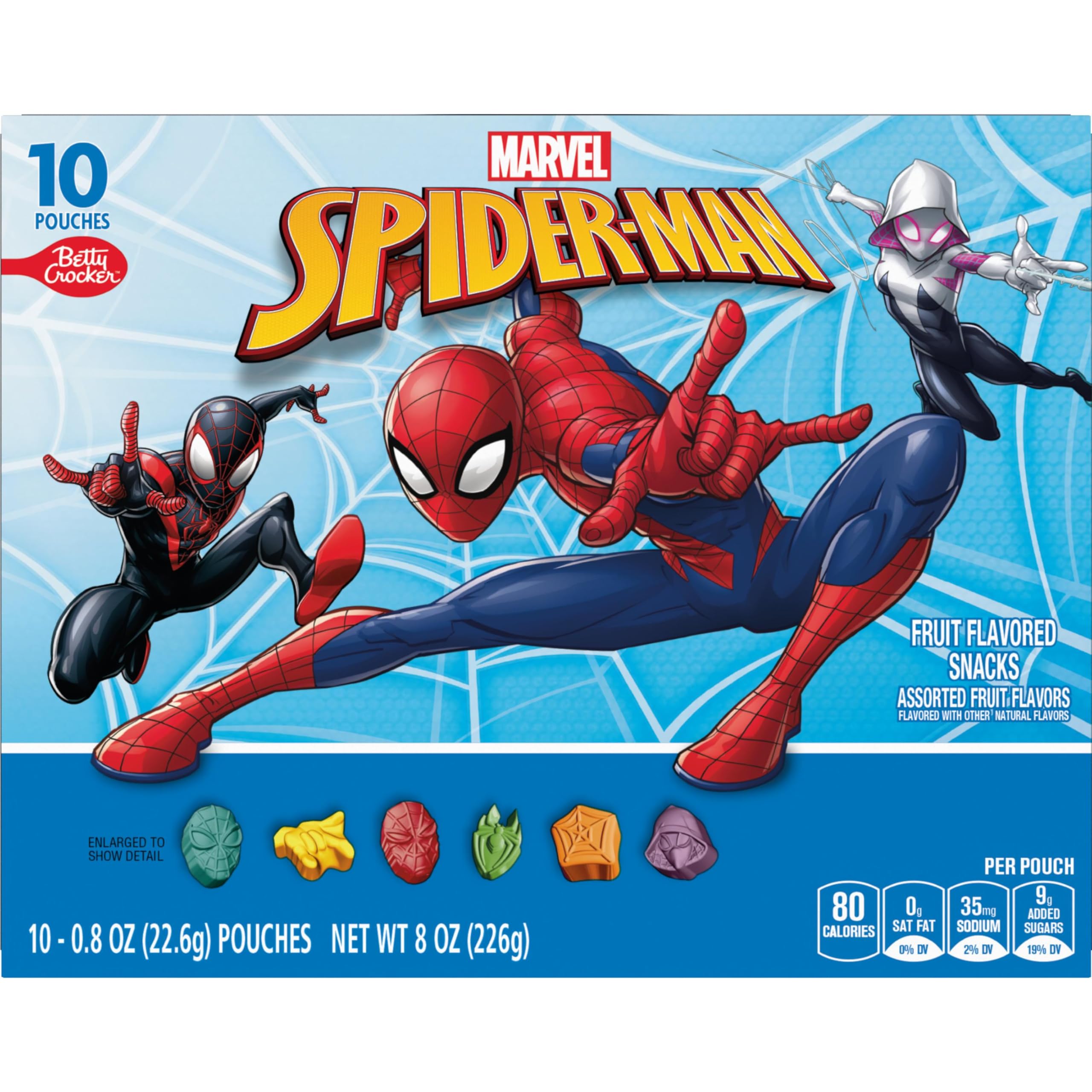 Betty Crocker Spiderman fruit snacks gelatin-free option for kids