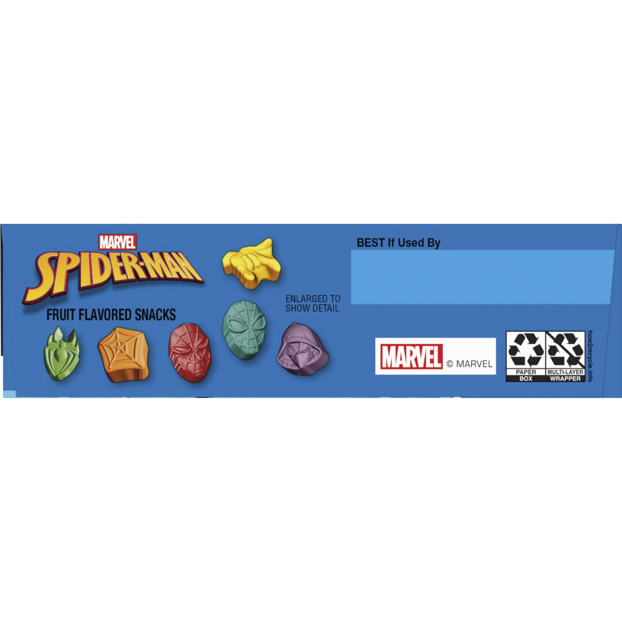 Betty Crocker Spiderman fruit snacks pouch 3 shown with colorful packaging, portable snack on-the-go