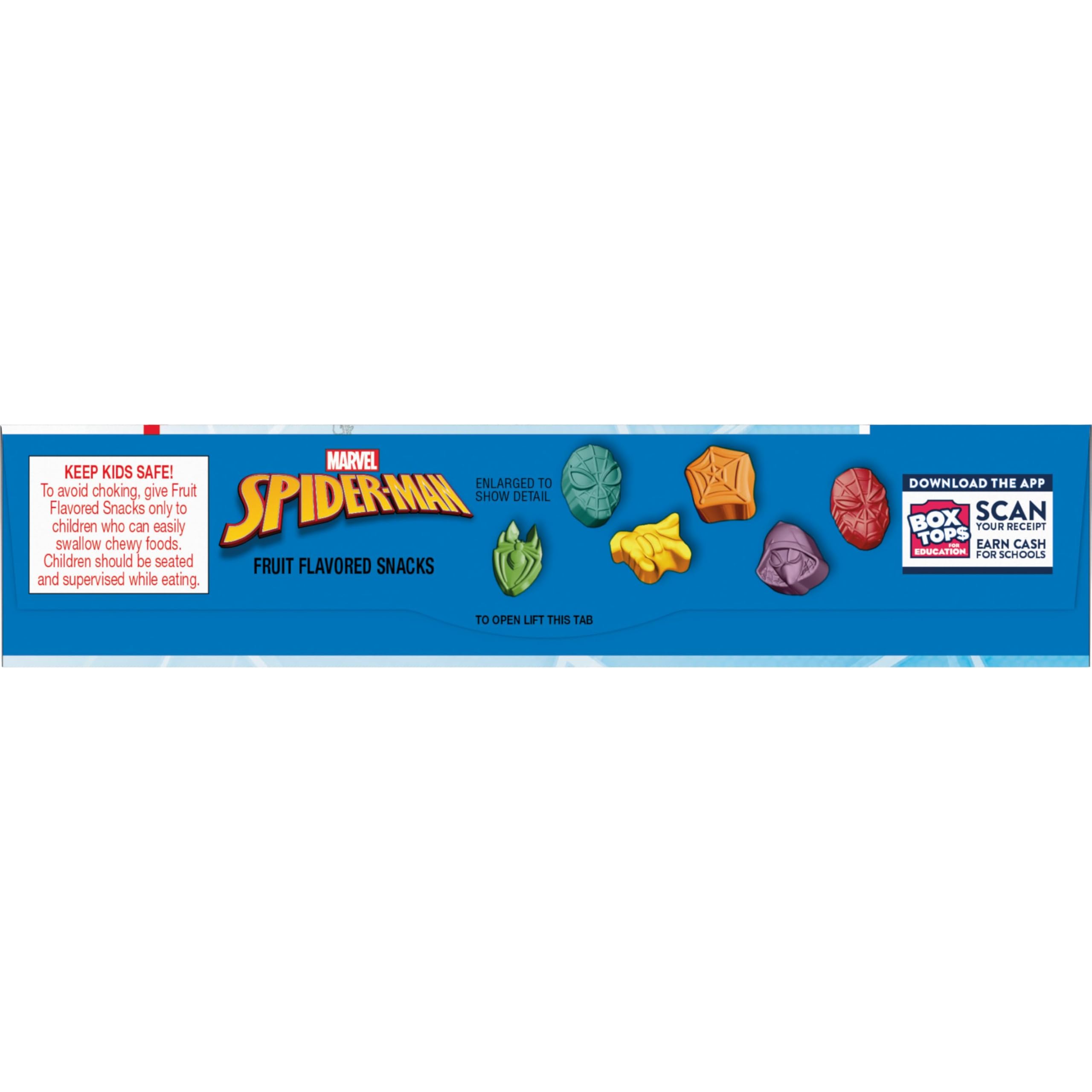 Betty Crocker Spiderman fruit snacks ten-count pouches for portion control