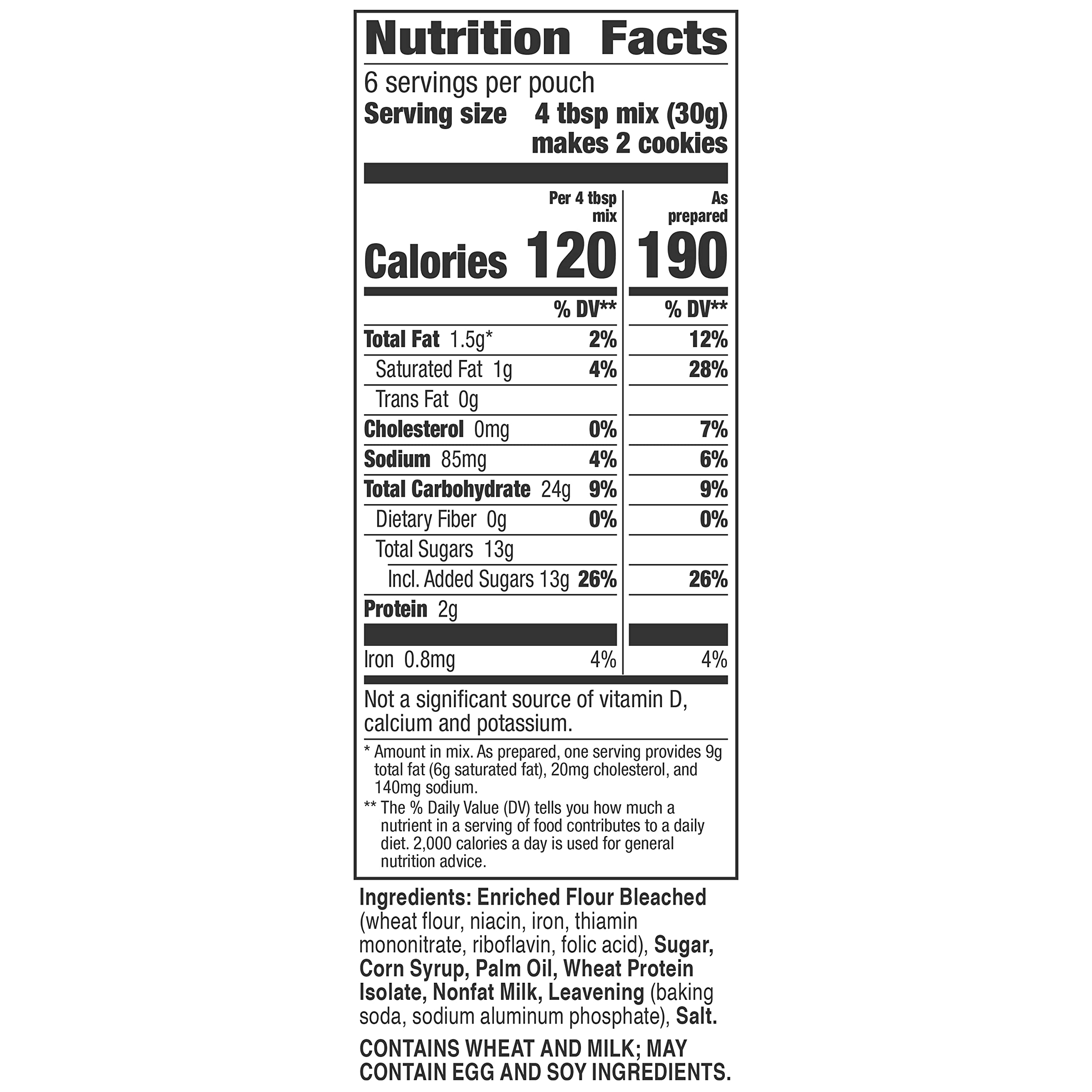 Betty Crocker Sugar Cookie Mix packaging inside view for storage.