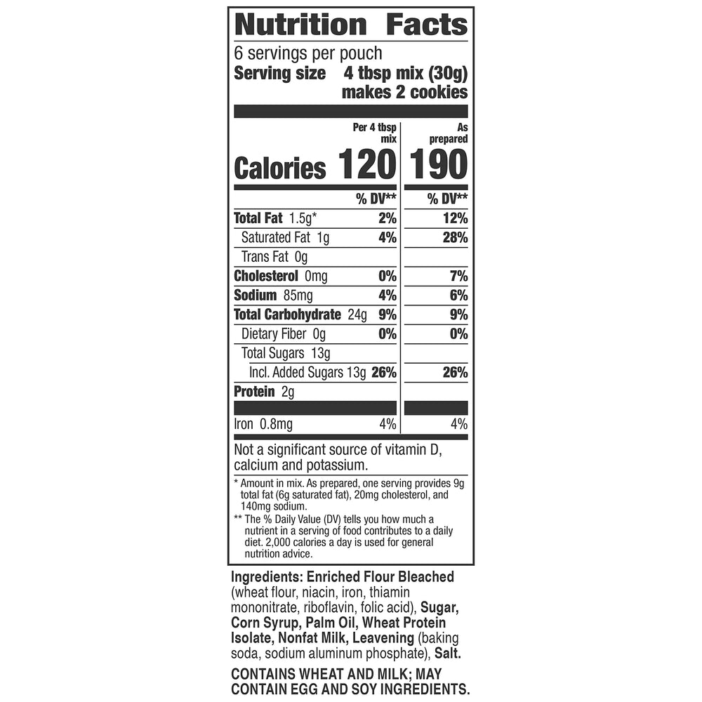 Betty Crocker Sugar Cookie Mix packaging inside view for storage.