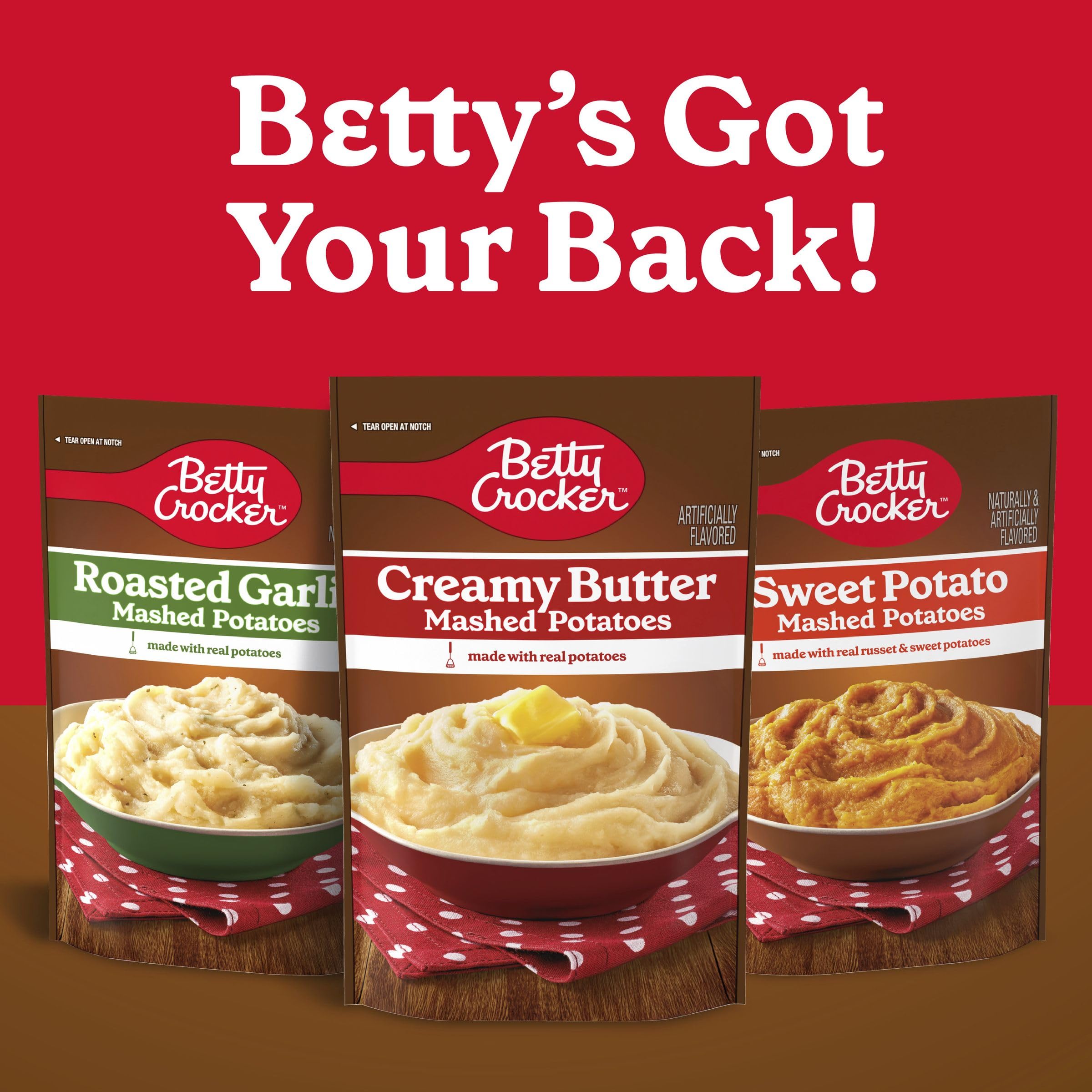 Betty Crocker Ready-to-eat: shot promotes pantry staple value.