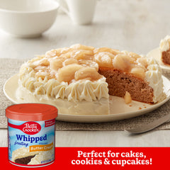 Betty Crocker Whipped Butter Cream Frosting cupcakes; light, indulgent finish.