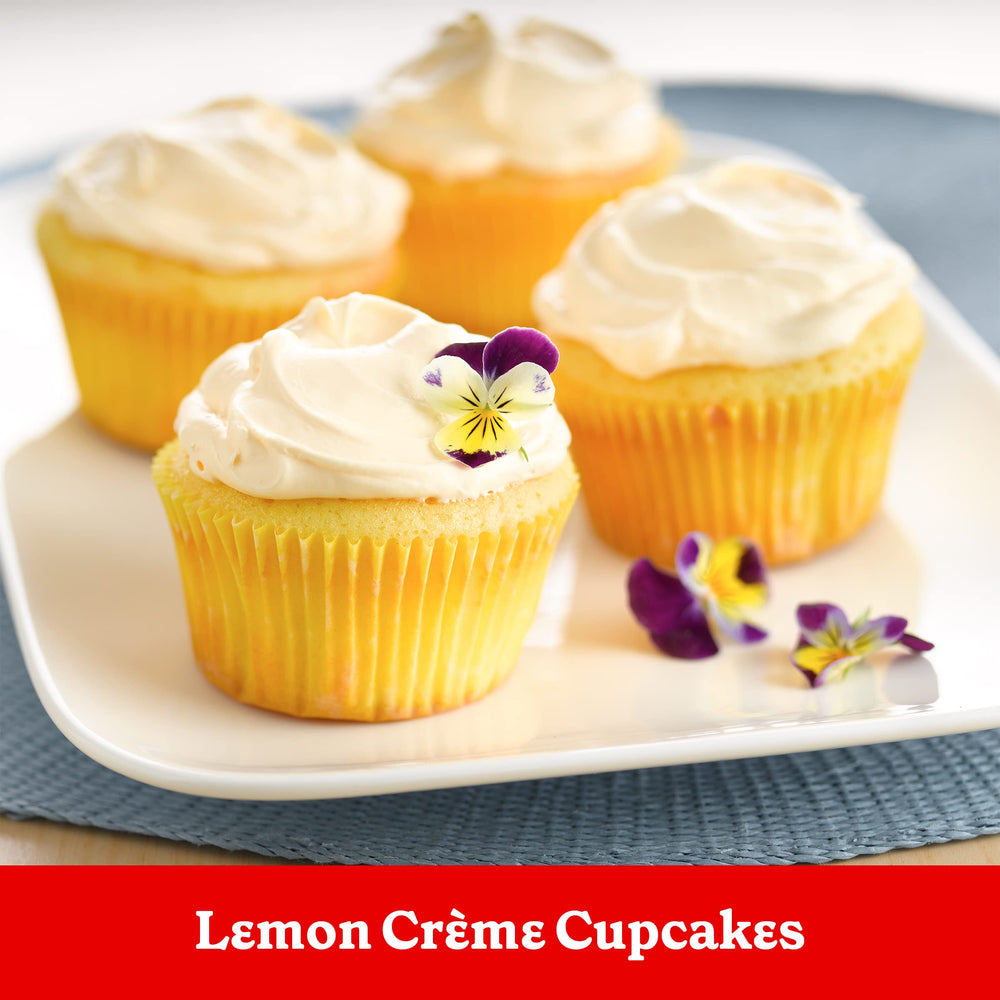 Betty Crocker Whipped Butter Cream Frosting tub detail; eight 12 oz tubs for home baking.