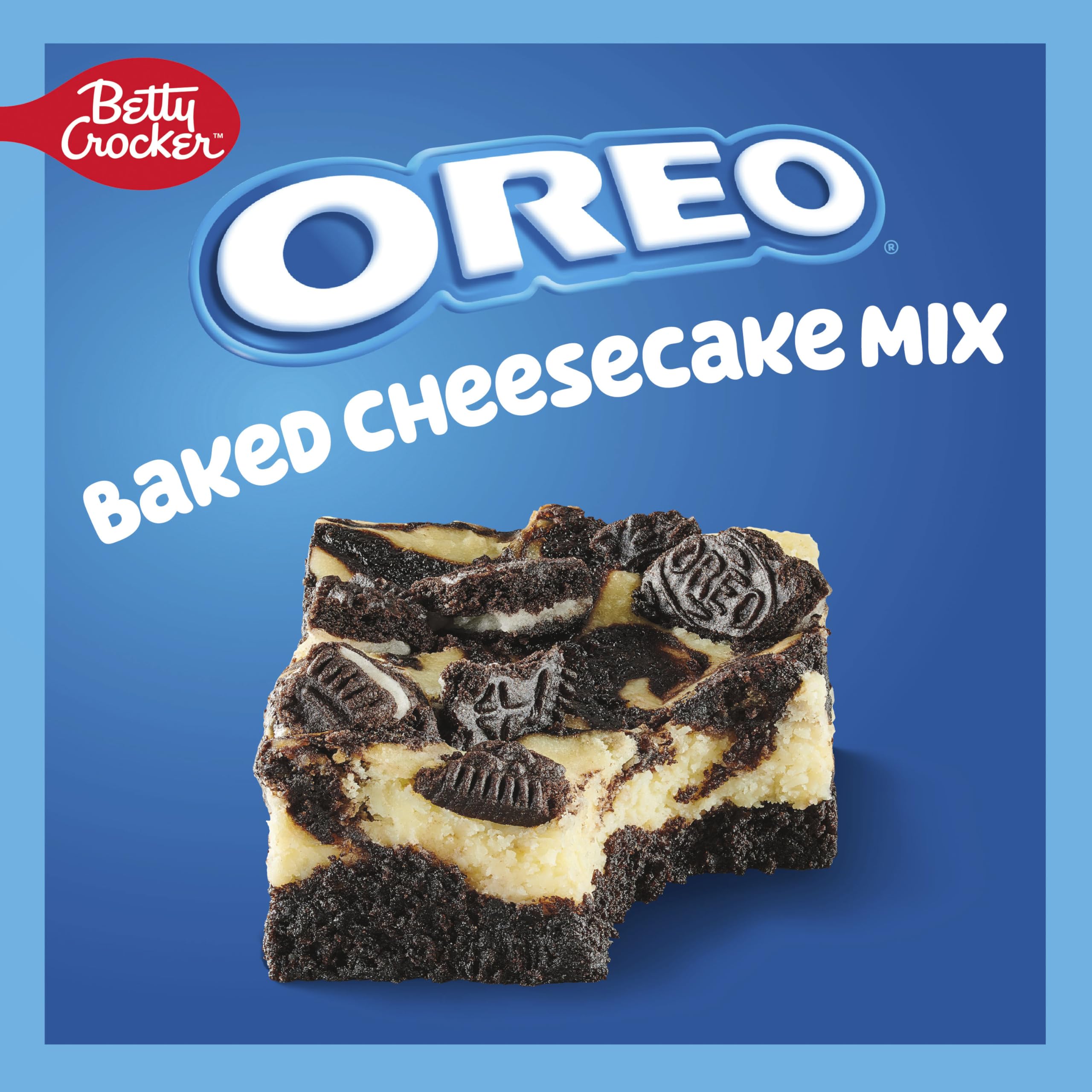 Real OREO cookie pieces sprinkled on top for texture.