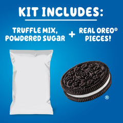 Betty Exclusives OREO Truffles no-bake dessert cooling in fridge.