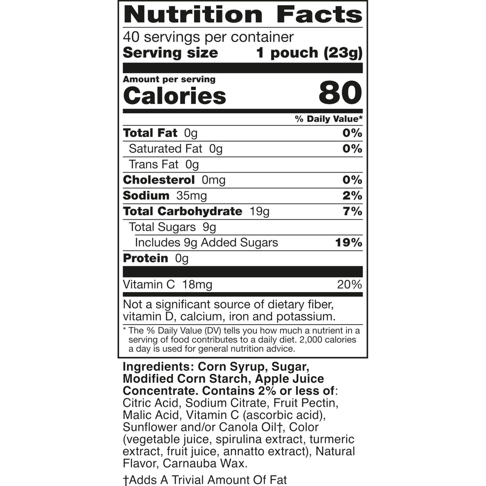 Betty Crocker Bluey fruit snacks pouches ideal for lunchboxes and on-the-go use.
