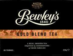 Steeping Bewley's Gold Blend tea in a cozy cup