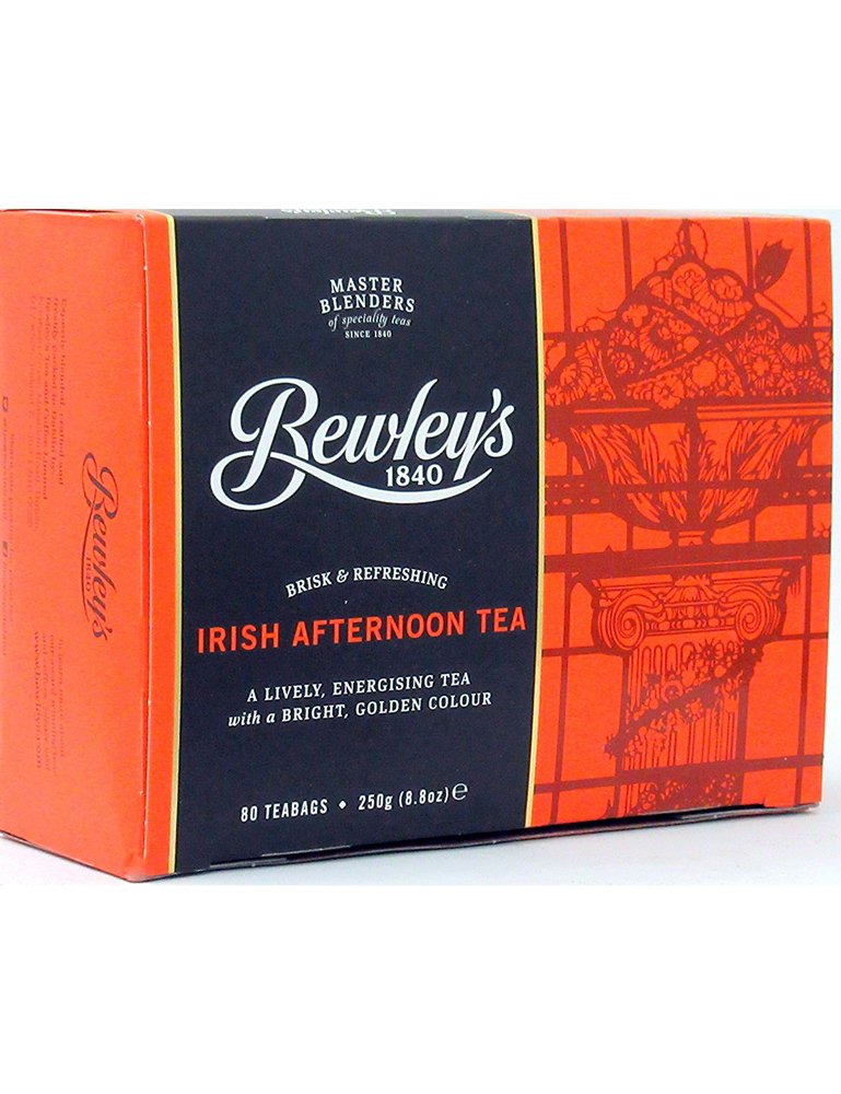 Bewley's Irish Afternoon Tea bags steeping in a cup for a brisk afternoon pick-me-up