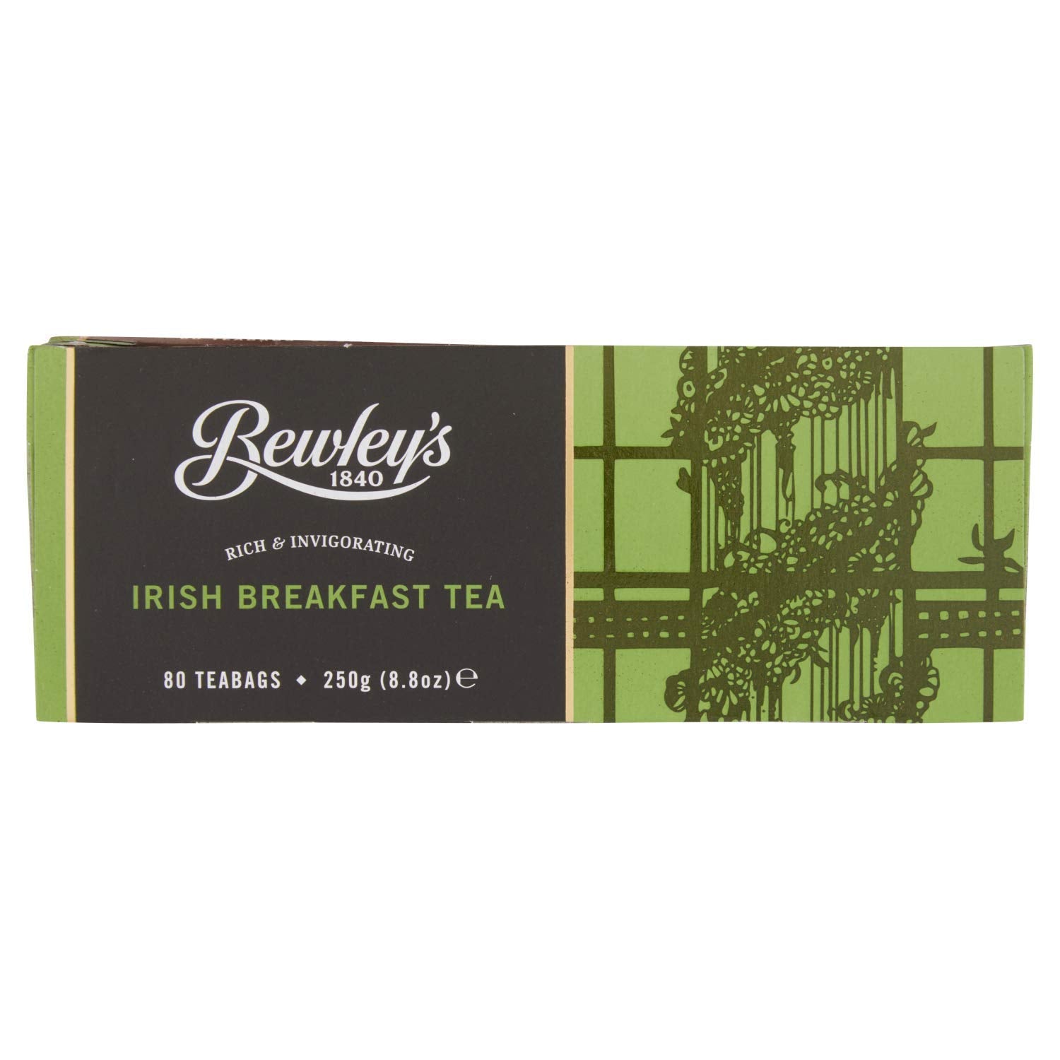 Bewley's Irish Breakfast Tea packaging dimensions and weight for safe shipping.