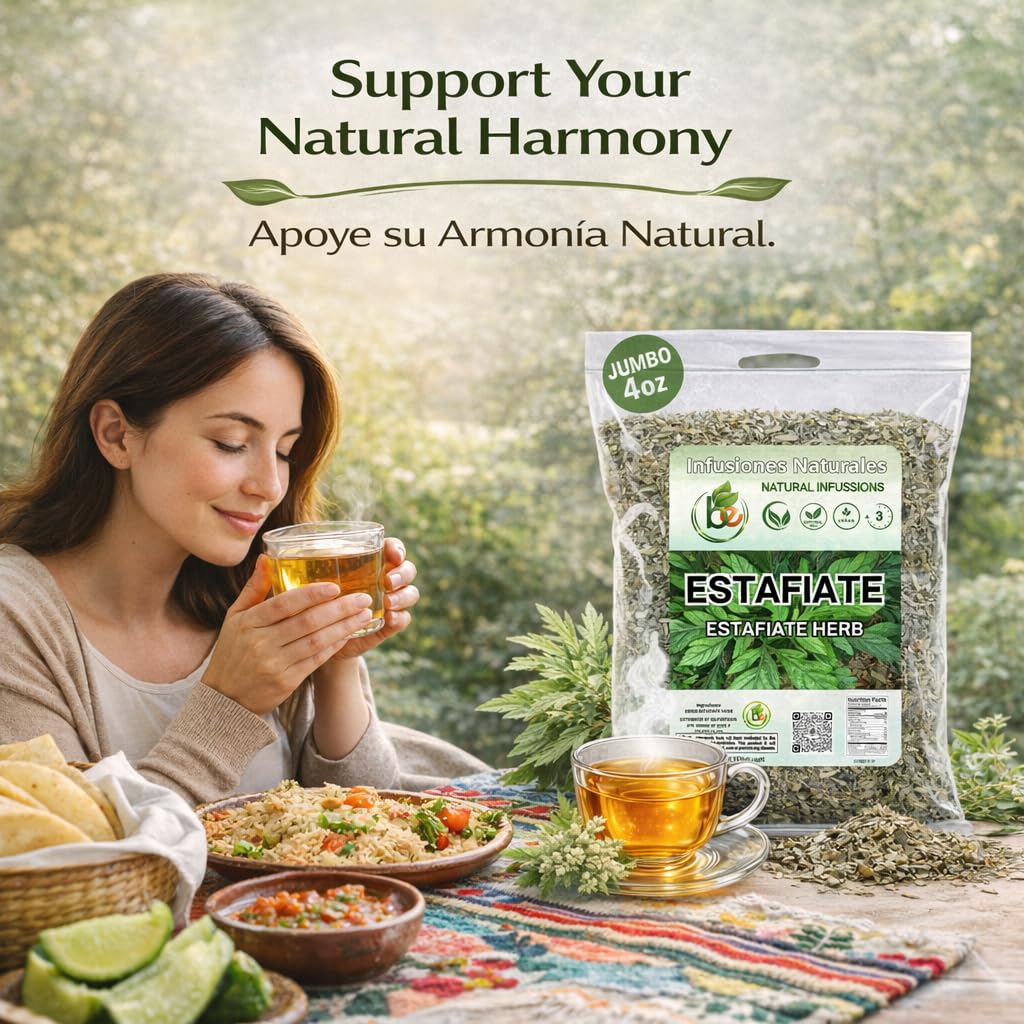 B-Experts Estafiate tea packaging highlights authentic loose-leaf freshness