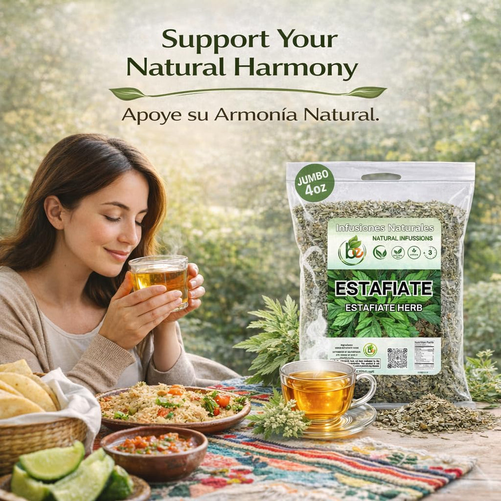 B-Experts Estafiate tea packaging highlights authentic loose-leaf freshness