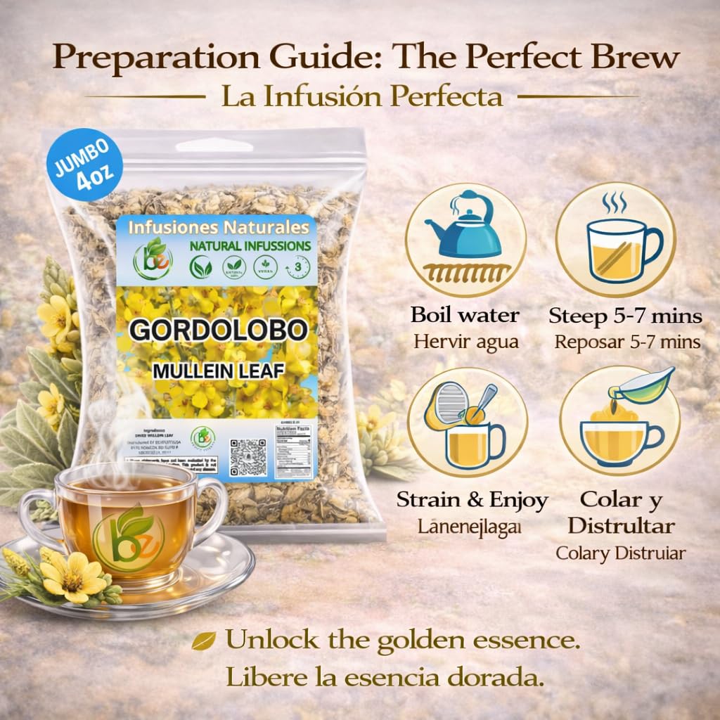 B-Experts Gordolobo tea hot infusion provides mellow evening comfort