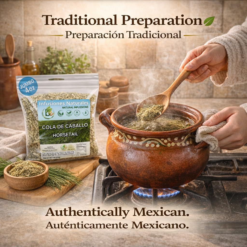 B-Experts Horsetail Tea loose leaves reveal vibrant herb strands ready to steep.