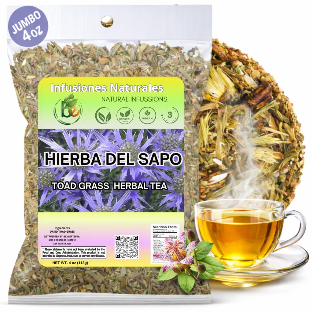 B-Experts Hierba del Sapo tea leaves close up for a caffeine free infusion