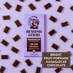 Beyond Good Madagascar origin emphasizes direct trade and sustainable cocoa sourcing.