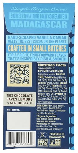 Beyond Good 72% Vanilla Bar unwrap close-up reveals cocoa aroma.