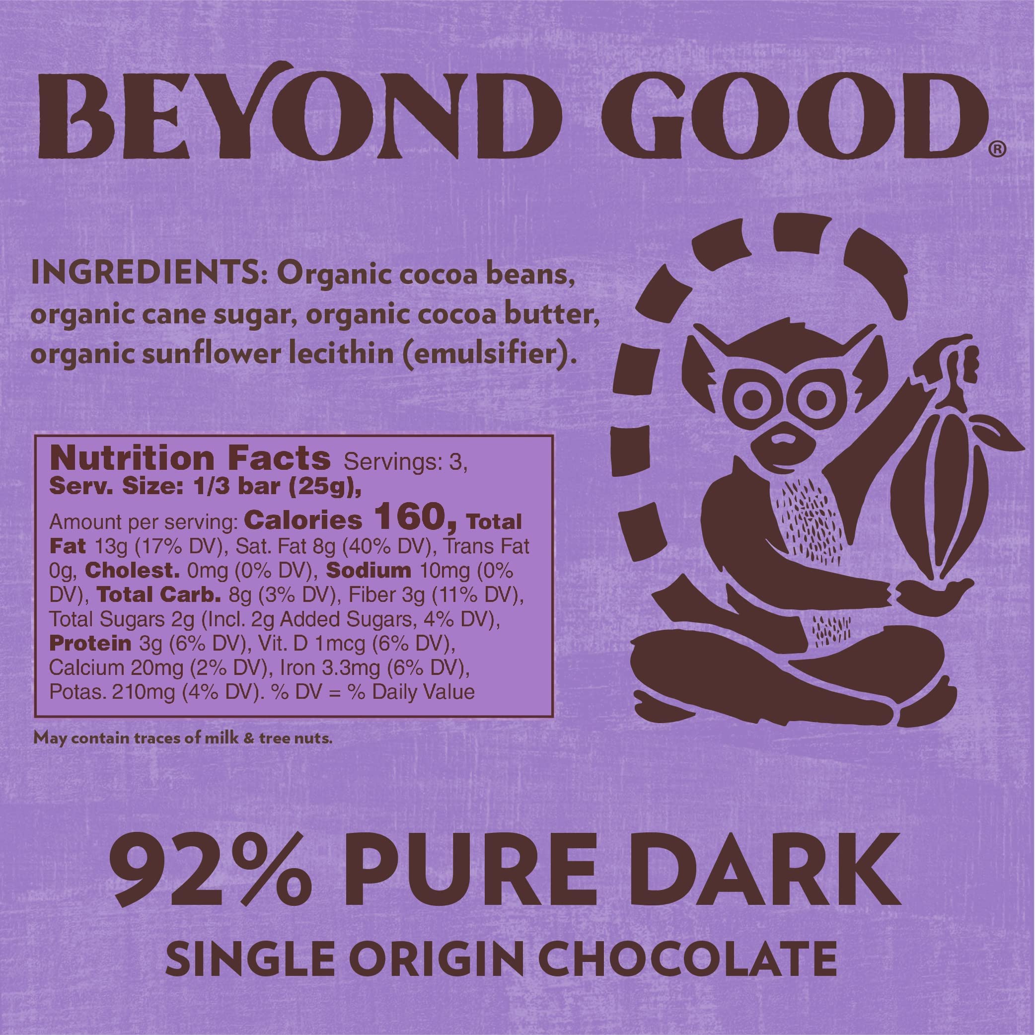 Beyond Good Madagascar cocoa bean close-up with deep color and red fruit hints
