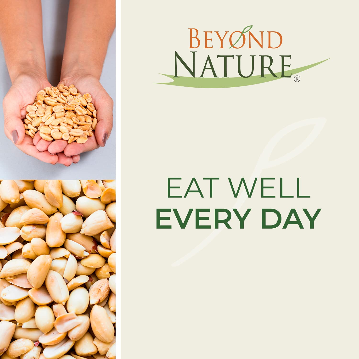 Beyond Nature pantry storage image promoting freshness and extend shelf life.
