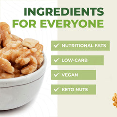Beyond Nature cracked walnut halves are perfect for baking and toppings.
