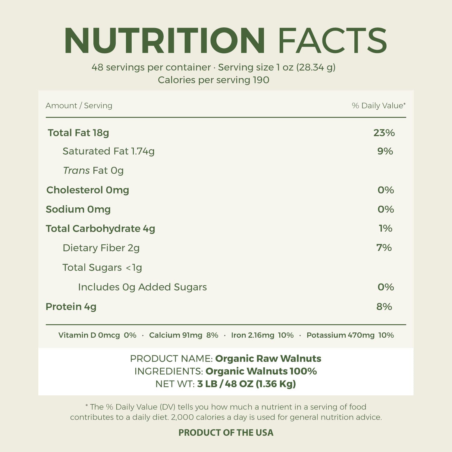 Beyond Nature vacuum-sealed walnuts showing freshness and no-salt flavor
