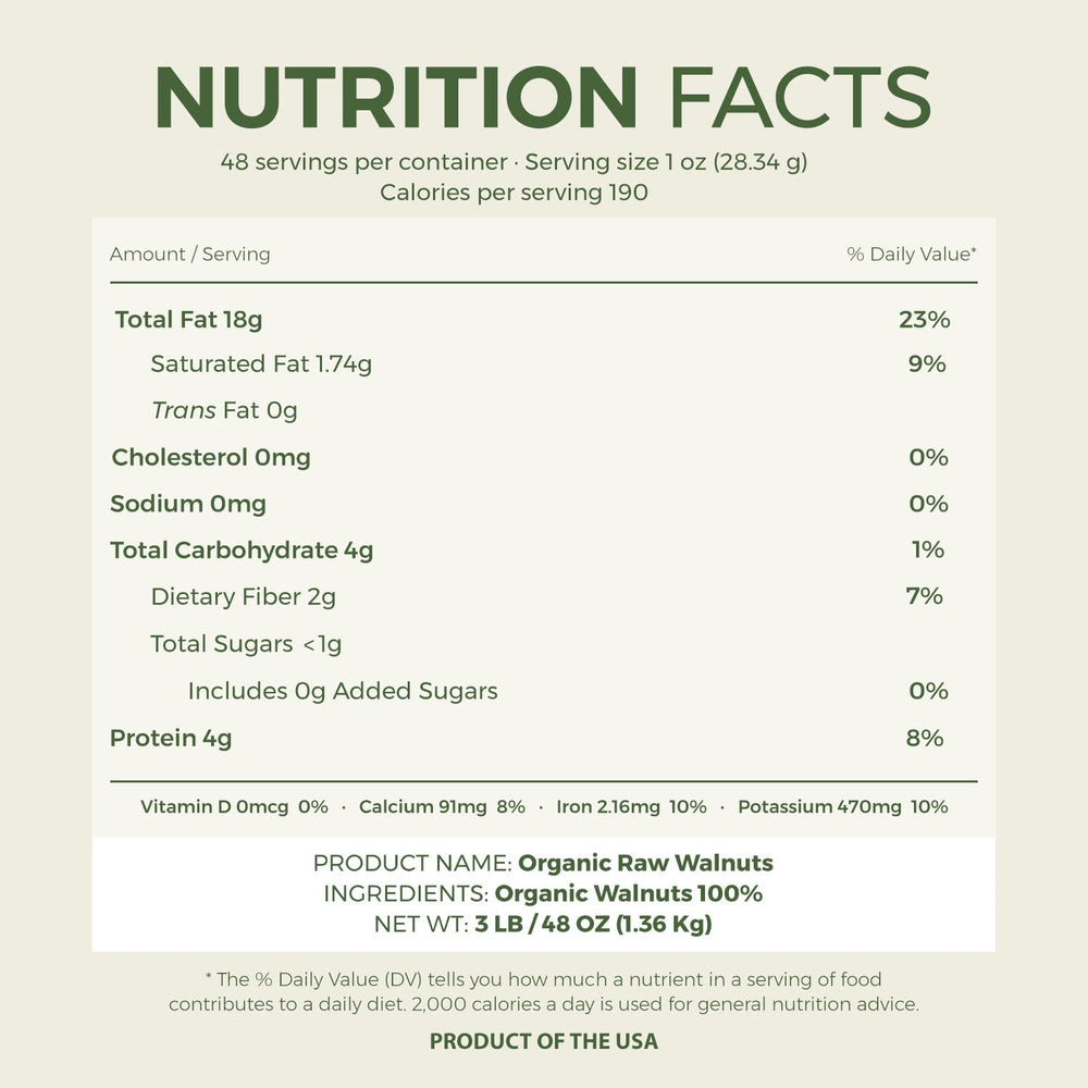 Beyond Nature vacuum-sealed walnuts showing freshness and no-salt flavor