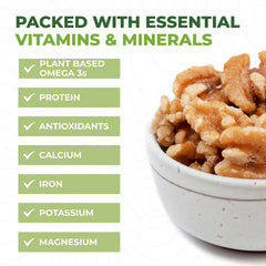 Beyond Nature vacuum-sealed walnuts seal in freshness and aroma.