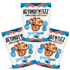 BeyondTwistz pretzel crunch close-up, satisfying texture with protein