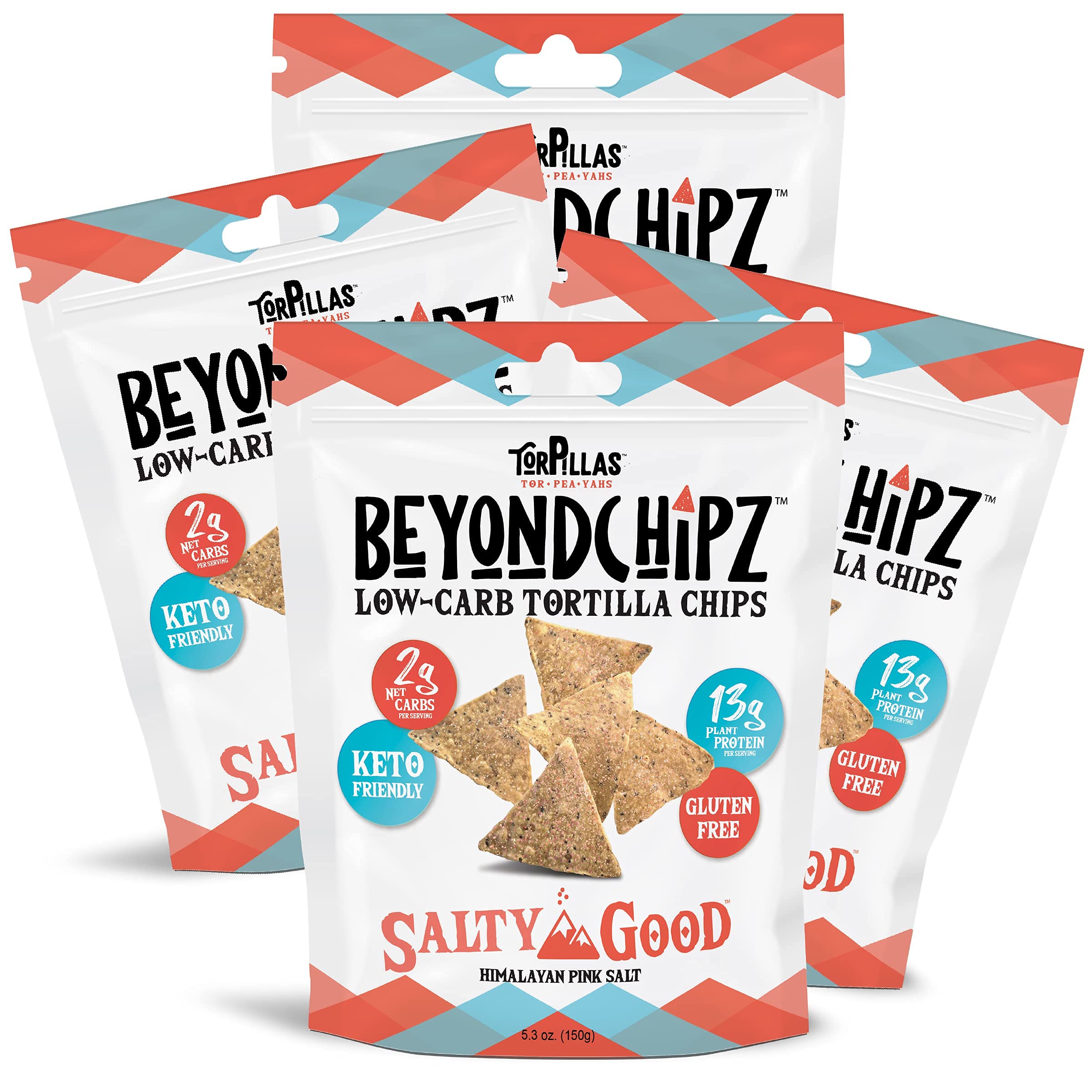 BeyondChipz resealable pouch helps keep chips fresh between servings.