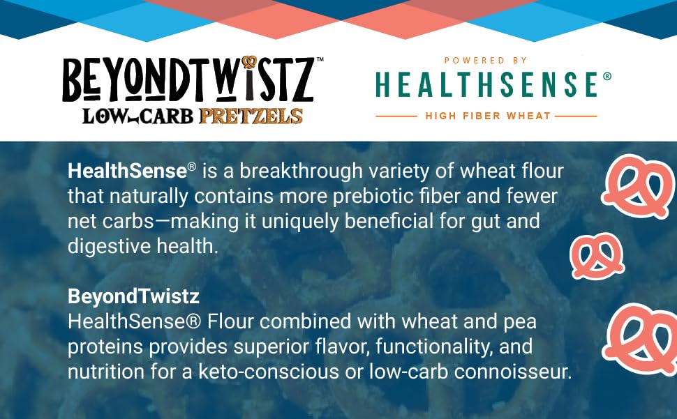 BeyondTwistz Protein Pretzels 18g protein per serving for satisfying snacking.