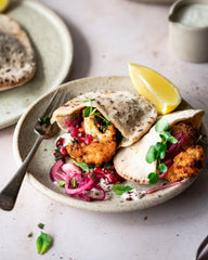 Soft, foldable BFree pita perfect for pockets and dipping.