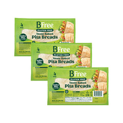 BFree stone-baked pita bread shows authentic texture ideal for fillings.