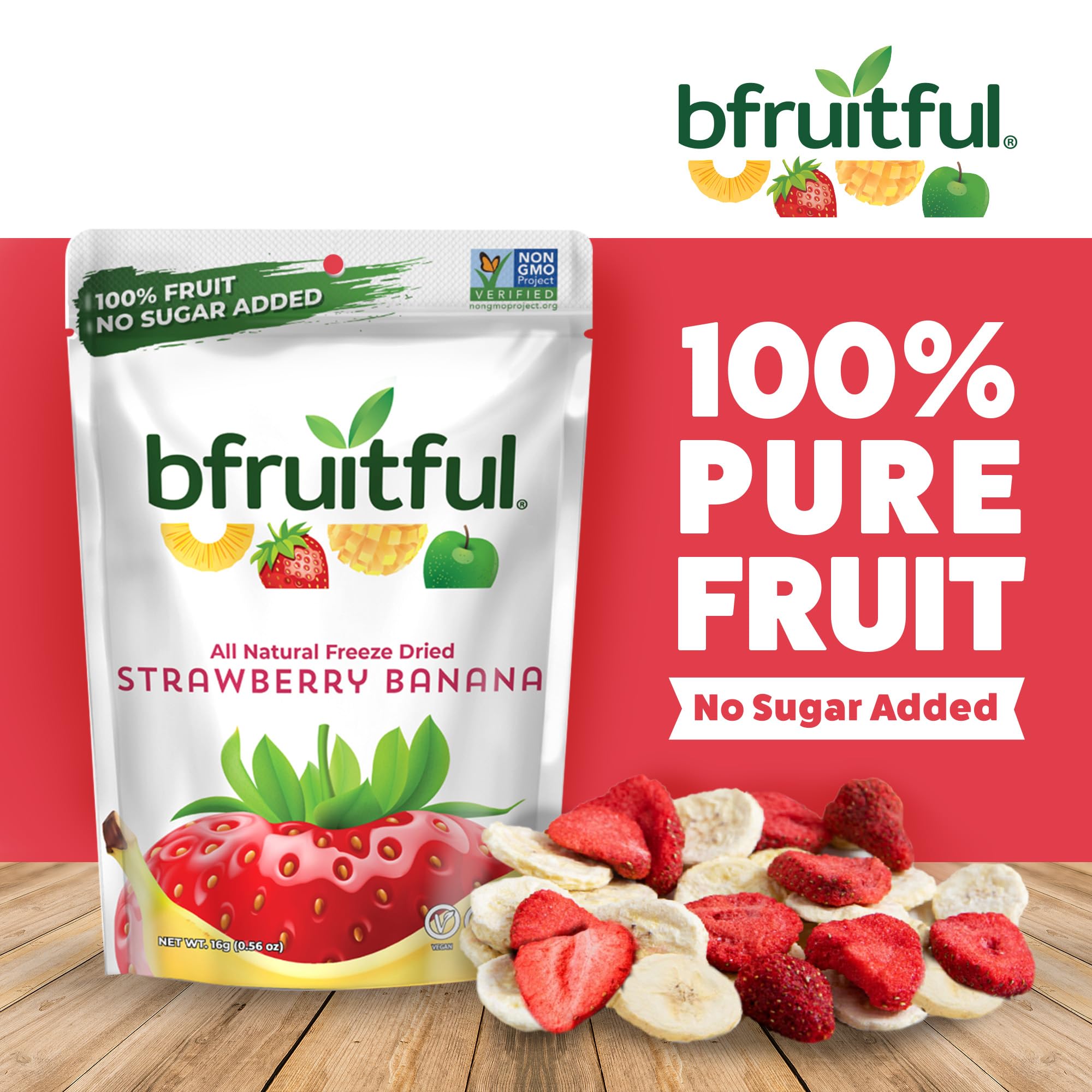 bfruitful single-serve snack packets 0.56 oz for portable convenience.