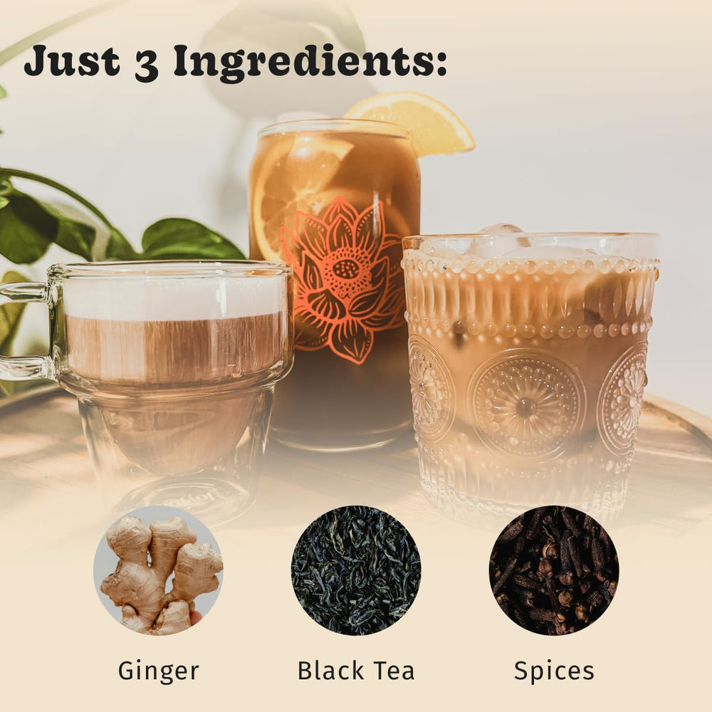 Dirty chai setup with Bhakti concentrate and espresso for bold flavor.