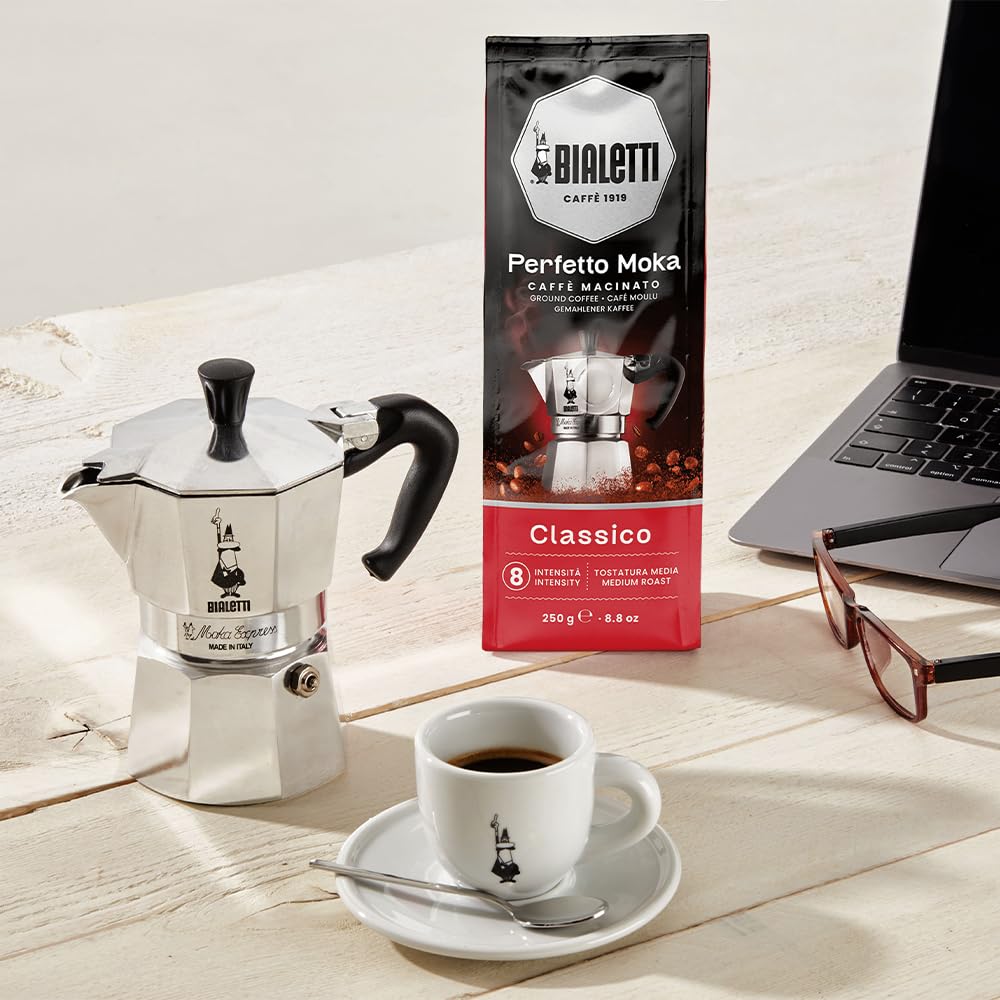 Bialetti Classico aroma roast highlighting richer aromas.