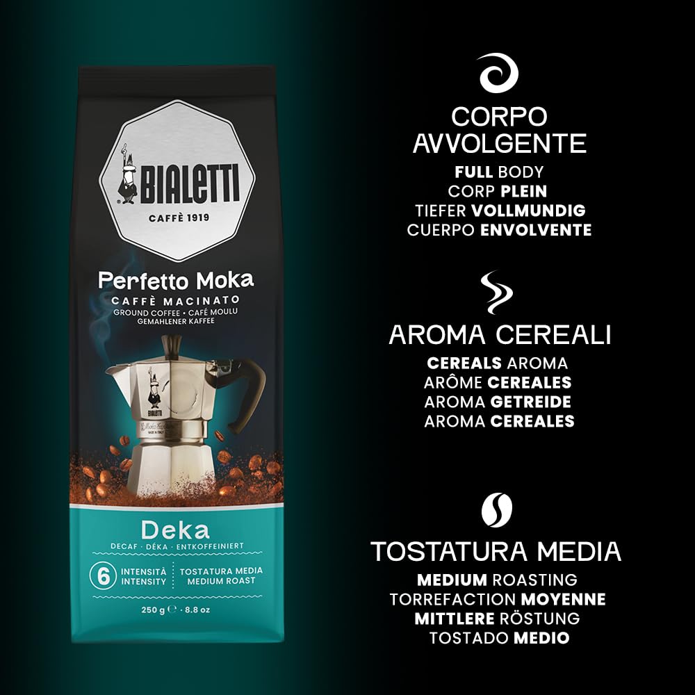 Cup with crema from Perfetto Moka Deka medium roast