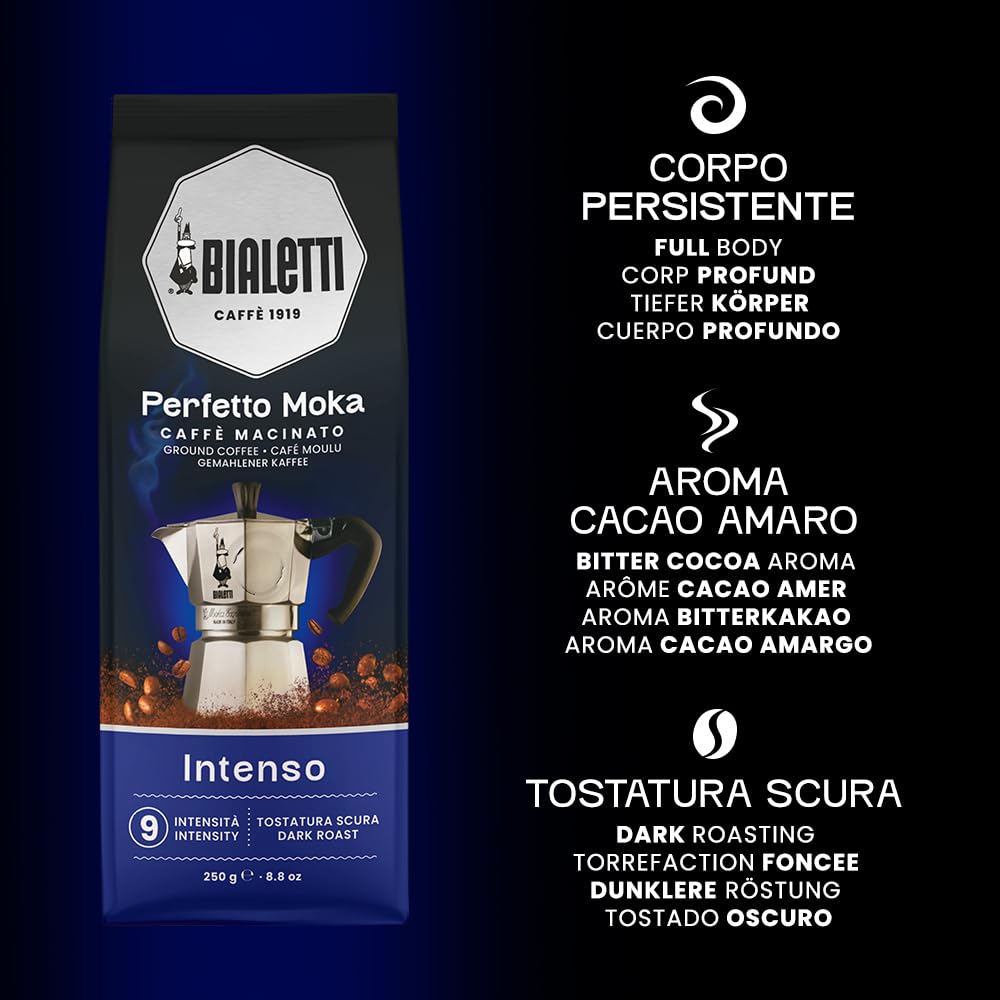 Bialetti Perfetto Moka hazelnut flavor showcases a soft, aromatic profile in every cup.