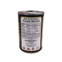 Bianco DiNapoli pizza sauce on pizza crust ready for baking.