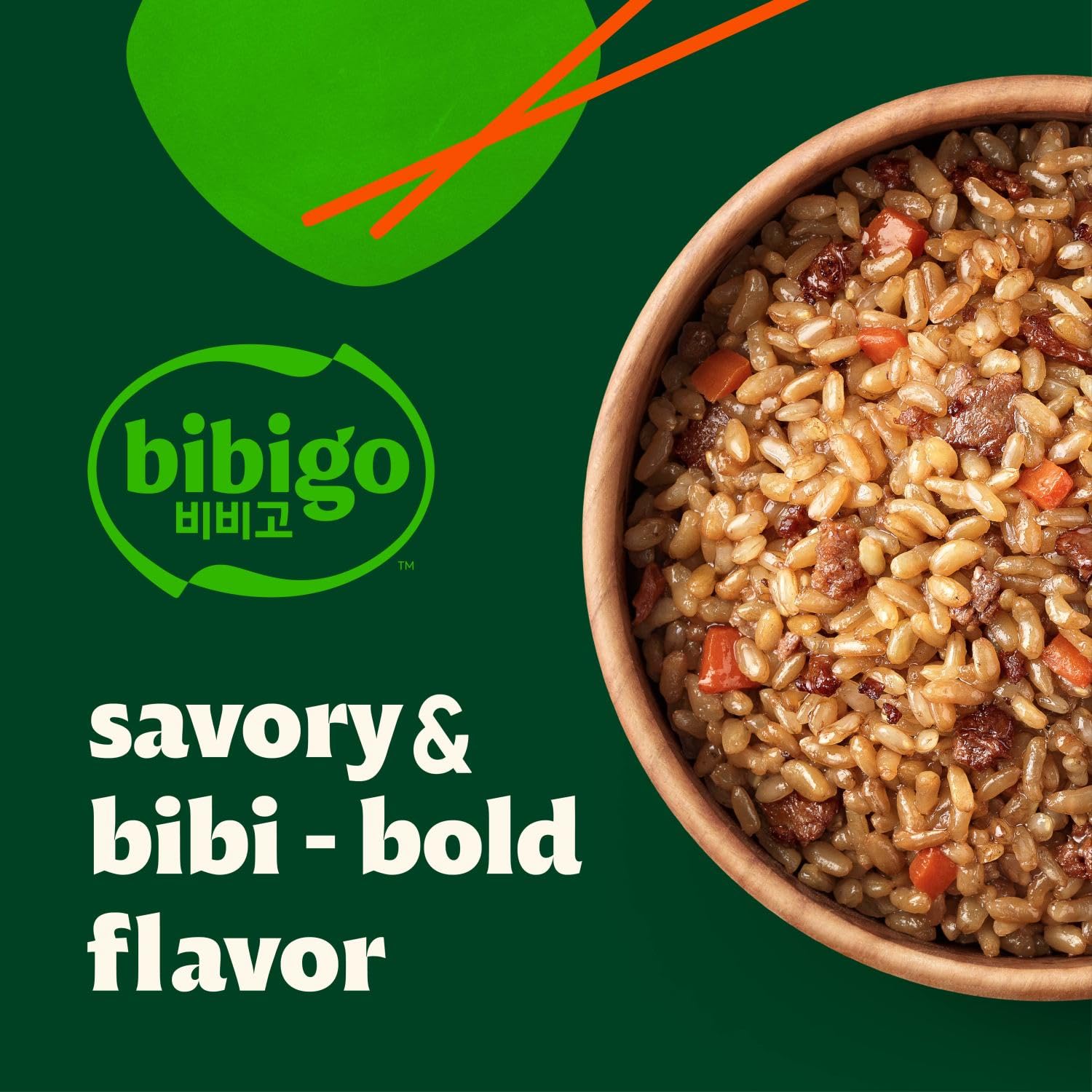 Bibigo Korean BBQ Flavor Fried Rice packaging and bowl for clean prep