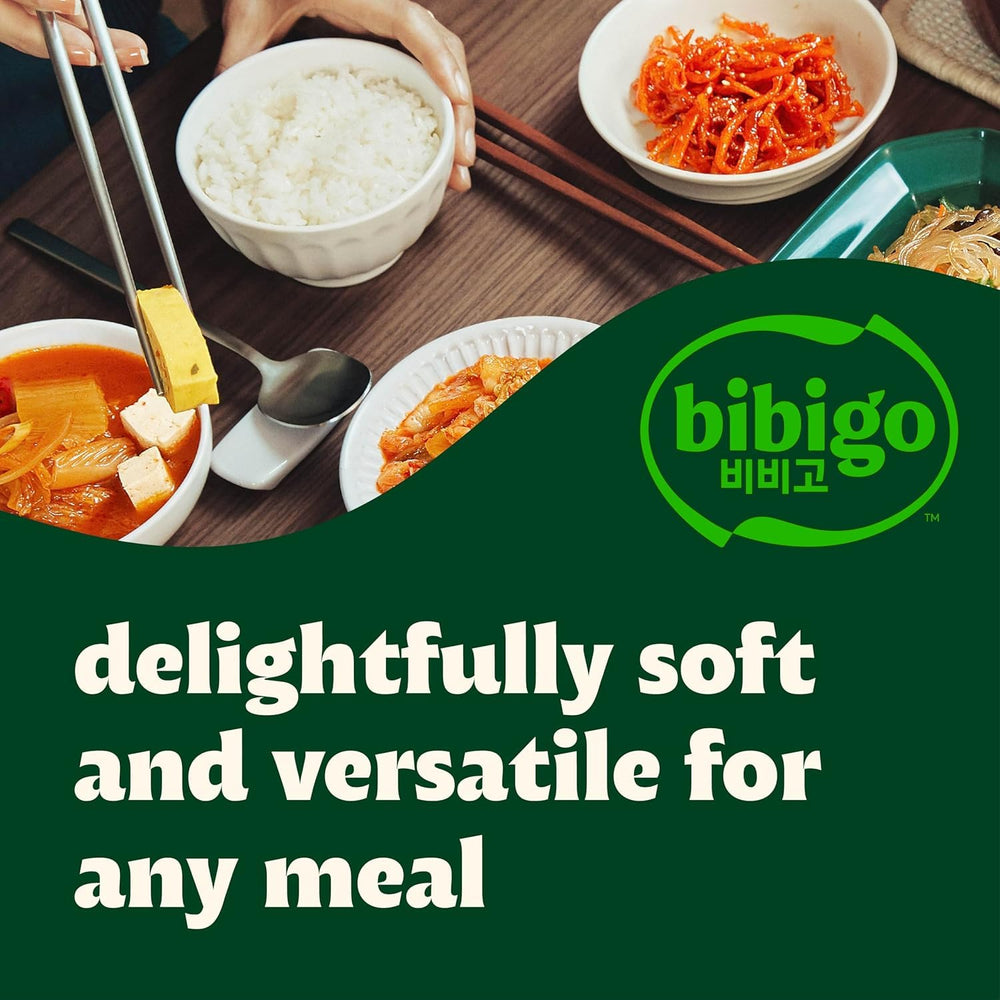 Non-GMO Project verified Bibigo rice suitable for versatile meals.