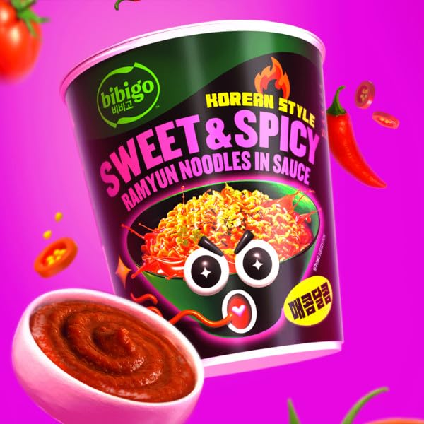 Bibigo Ramyun being prepared with boiling water in about four minutes