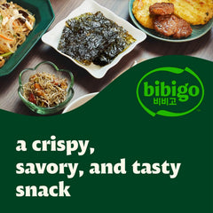 Bibigo Sea Salt Seaweed Snacks proudly labeled vegan and gluten-free.